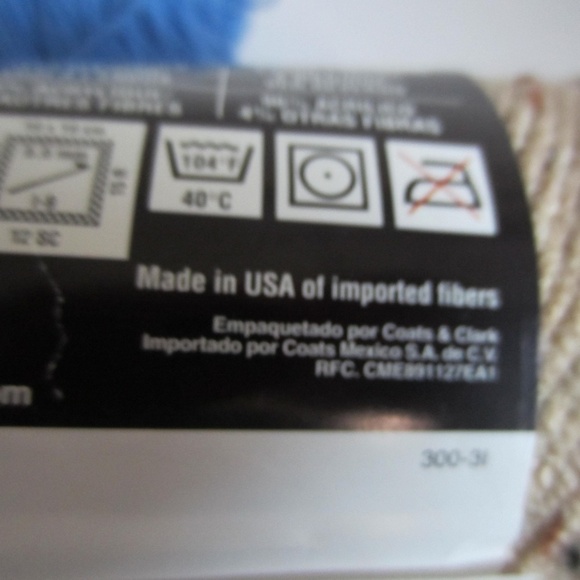 Red Heart Yarn lot of two Blue/Buff Fleck;‎ NWT - Picture 8 of 13